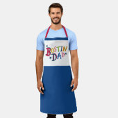 ボスティンパーソナライズされたパパブラックカントリーエプロン エプロン (着用した状態)