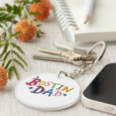 ボスティンパーソナライズされたパパブラックカントリーキーリング キーホルダー (正面右)