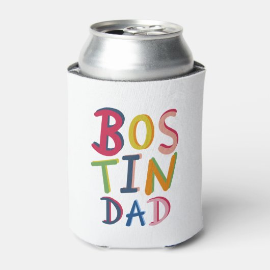 ボスティンパーソナライズされたパパブラックカントリークーラーボックス 缶クーラー (缶正面)