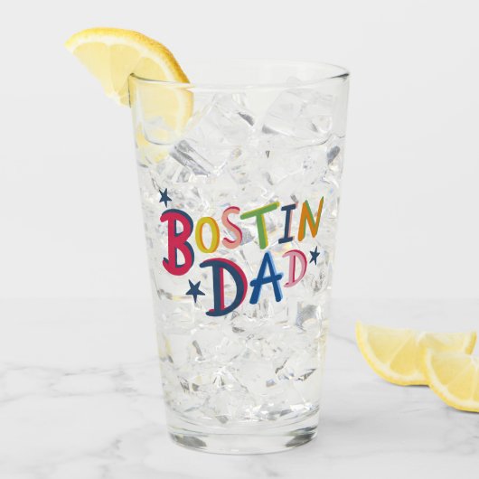 ボスティンパーソナライズされたパパブラックカントリー タンブラーグラス (アイス正面)