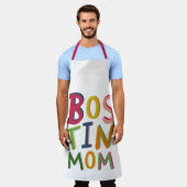 ボスティンパーソナライズされたママブラックカントリーエプロン エプロン (着用した状態)