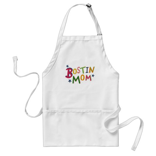 ボスティンパーソナライズされたマママブラックカントリー スタンダードエプロン (正面)