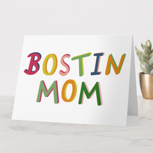 ボスティンマママブラックカントリー誕生日または母の日 カード (小さな植物)