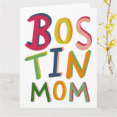 ボスティンマママブラックカントリー誕生日または母の日 カード (黄色い花)