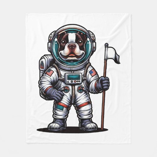 ボスティー宇宙飛行士 フリースブランケット (正面)