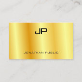 ボステンプレートエレガントグラマーフェイク金ゴールドモダン 名刺 (正面)