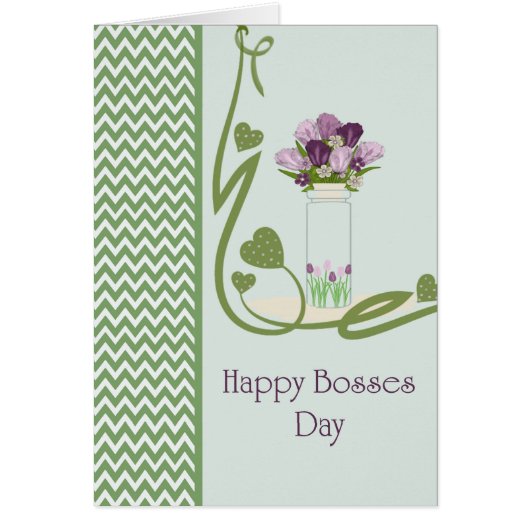 ボスデイカード(チューリップ入りかわいらし) (正面)