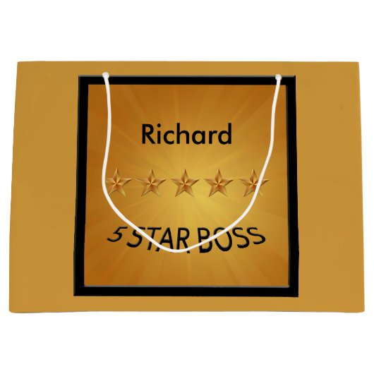 ボスデイファイブスターボスLGB ラージペーパーバッグ (正面)