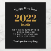 ボスデイ感謝していユー・ワインラベル ワインラベル (シングルラベル)