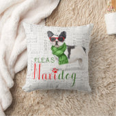 ボストおもしろいンテリアウォーターカラークリスマス クッション (ブランケット)