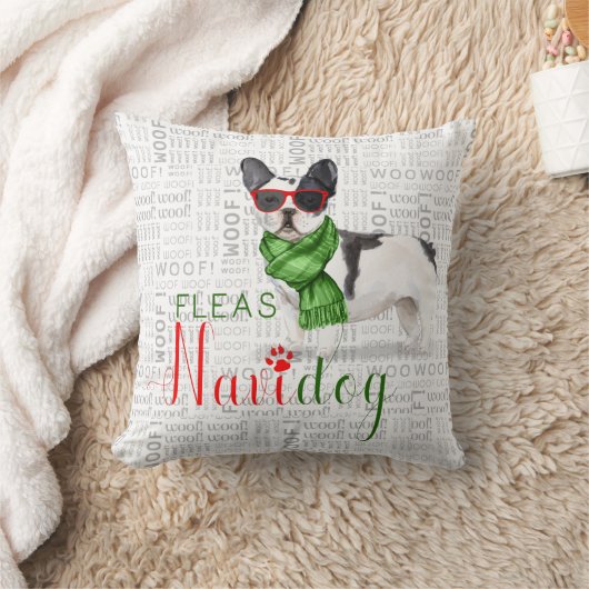 ボストおもしろいンテリアウォーターカラークリスマス クッション (ブランケット)