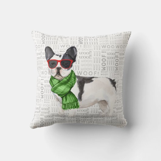 ボストおもしろいンテリアウォーターカラークリスマス クッション (裏面)