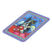 ボストお洒落ンテリアかわいい犬のバレンタイン マグネット (左側)