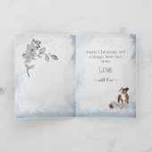 ボストカスタマイズン・テリア母の水の色クリスマス シーズンカード (内部)
