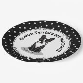 ボストカッコいいンテリアードッグ（黒）サングラス ペーパープレート (アングル)