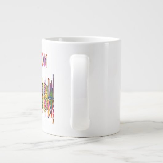 ボストカラフルンジャイアントコーヒーマグの街並み ジャンボコーヒーマグカップ (裏面)