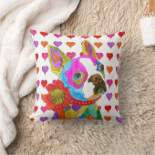 ボストカラフルンテリアハート装飾用クッション クッション (ブランケット)
