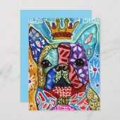 ボストカラフルンテリアポップ・アートのアートノートカード サンキューカード (正面/裏面)