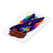 ボストカラフルンテリアポップ・アートのアートポートレート マグネット (左側)