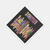 ボストカラフルンナプキンスの街並み スタンダードランチョンナプキン (角)