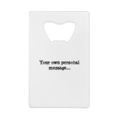 ボストパーソナライズされたインパパボトルオープナー クレジットカード栓抜き (裏面)