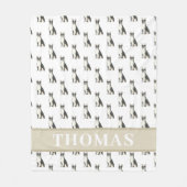 ボストパーソナライズされたンテリア フリースブランケット (正面)