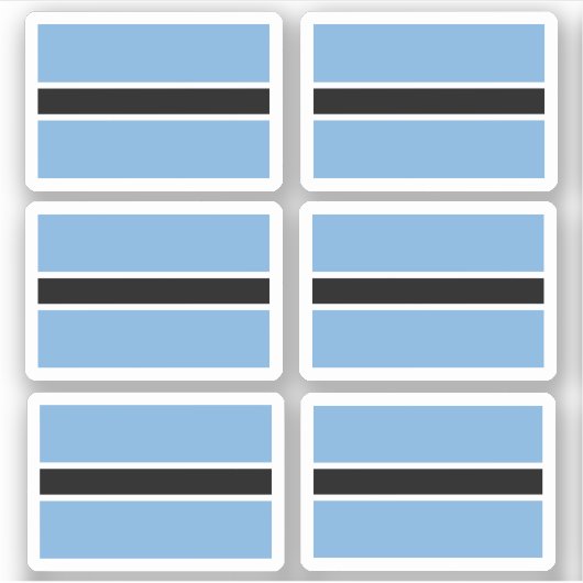 ボストワナ州旗 – コレクションのステッカー シール (正面)