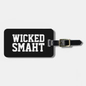 ボストンおもしろいなアクセントの悪賢く頭が切れるなSmaht旅行 ラゲッジタグ (正面横)