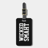 ボストンおもしろいなアクセントの悪賢く頭が切れるなSmaht旅行 ラゲッジタグ (正面縦)