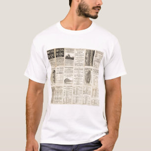 ボストンおよびメインの鉄道の文字のページ Tシャツ