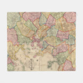 ボストンおよび近辺 フリースブランケット (正面(横))