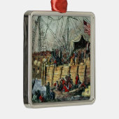 ボストンお茶会、1773年12月16日 メタルオーナメント (右)