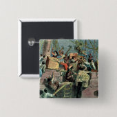 ボストンお茶会、1773年12月16日 缶バッジ (正面&裏面)