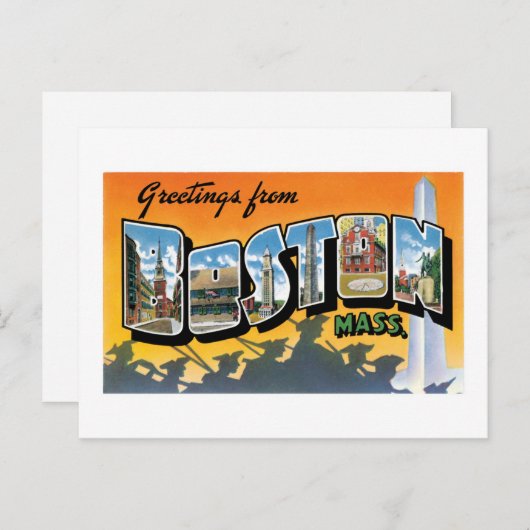 ボストンからの挨拶! ポストカード (正面/裏面)
