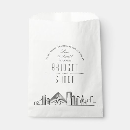 ボストンでの愛 | 結婚式の引き出物バッグ フェイバーバッグ (正面)