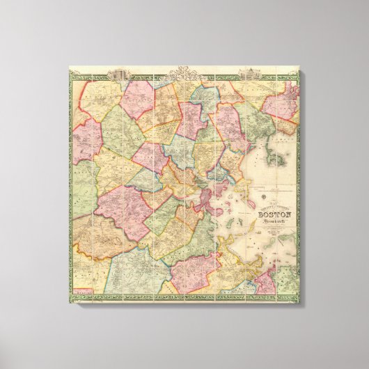 ボストンとその周辺 キャンバスプリント (正面)