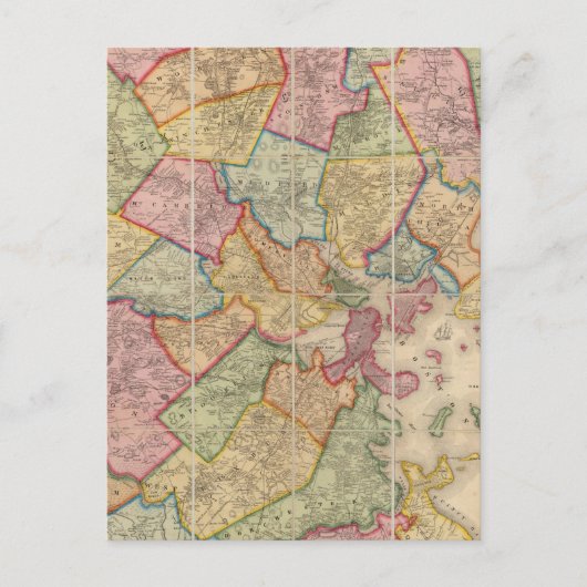 ボストンとその周辺 ポストカード (正面)