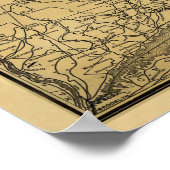 ボストンとメイン鉄道の地図1898 ポスター (角)