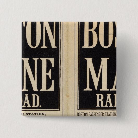 ボストンとメイン鉄道 缶バッジ (正面)