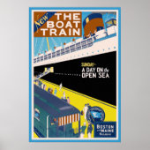 「ボストンとメイン」ヴィンテージ旅行ポスター ポスター (正面)