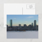 ボストンと凍っていチャールズ川 ポストカード (正面/裏面)