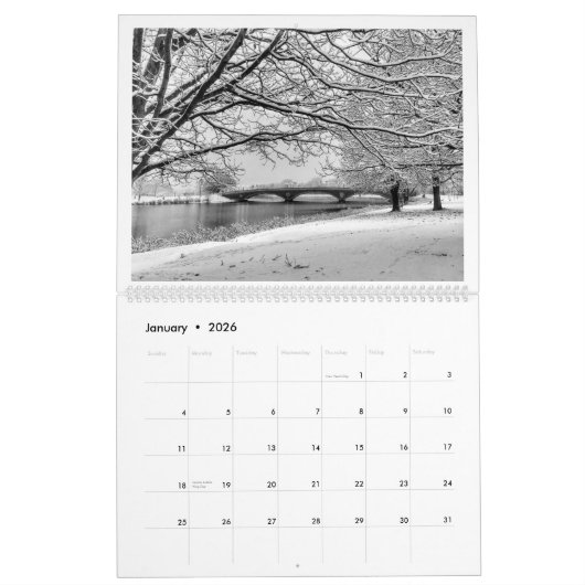 ボストンのあらゆる季節 カレンダー (1月 2026)