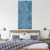 ボストンのグラフィック地図 キャンバスプリント (インサイチュ (寝室))