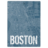 ボストンのグラフィック地図 クリップボード (裏面)
