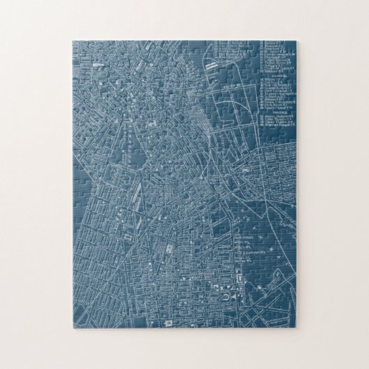 ボストンのグラフィック地図 ジグソーパズル (縦)