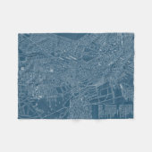 ボストンのグラフィック地図 フリースブランケット (正面(横))