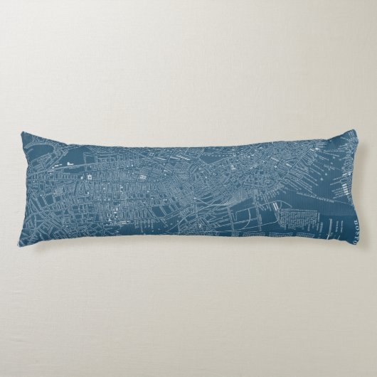 ボストンのグラフィック地図 ボディピロー (正面)