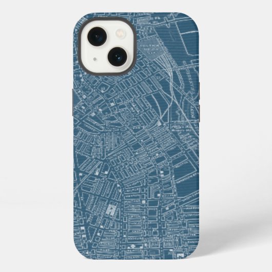 ボストンのグラフィック地図 iPhoneケース (裏面)