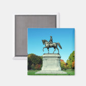 ボストンのジョージ・ワシントン像パブリックガーデン マグネット (正面/裏面)