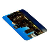 ボストンのスカイラインと月 マグネット (右側)